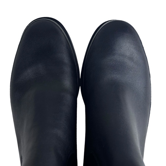 VINCE CECYL BLACK LEATHER PULL ON ANKLE CLASSIC CHELSEA BOOTS - Picture 12 of 15
